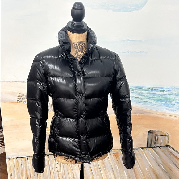 Moncler Shiny Black Puffer Jacket - Picture 1 of 5